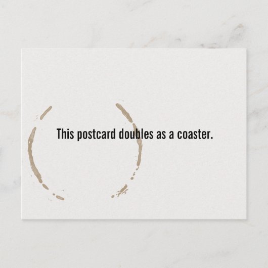 Postale Funny Coffee Carte postale, dessous de verre, tach (Devant)