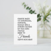 Postale Funny Coworker carte d'anniversaire - Sarcasme (Debout devant)