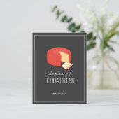 Postale Funny Gouda Ami Valentine Love Fromage Carte posta (Debout devant)
