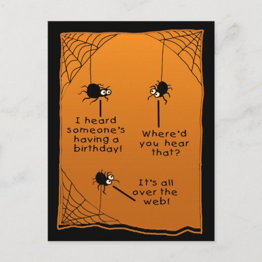 Postale Funny Halloween carte d'anniversaire (Devant)