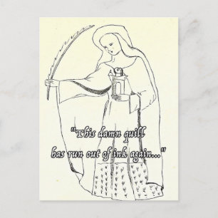 Postale Funny Religieux Carte de voeux Quill Anniversaire 