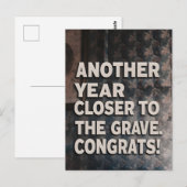 Postale Funny Sarcasm Carte d'anniversaire plus près de la (Devant / Derrière)