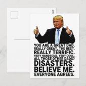 Postale Funny Trump père carte d'anniversaire (Devant / Derrière)