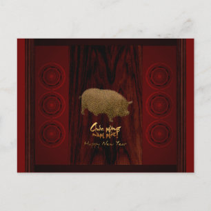 Postale Fûts Cochon Année Viêt-namienne accueil Carte post