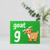 Postale g - carte flash pour chèvre (Debout devant)