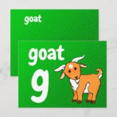 Postale g - carte flash pour chèvre (Devant / Derrière)
