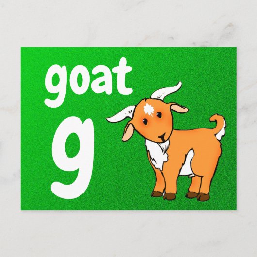 Postale g - carte flash pour chèvre (Devant)