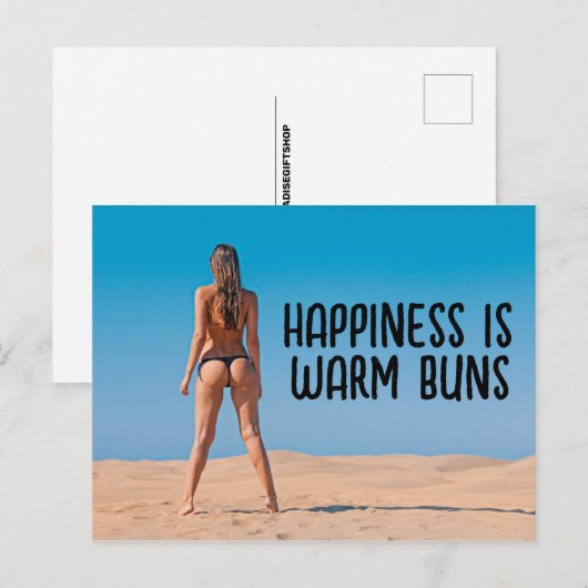 POSTALE G-STRING BIKINI BEACH BUNS CHAUDS FILLES CARTE POS (Devant / Derrière)