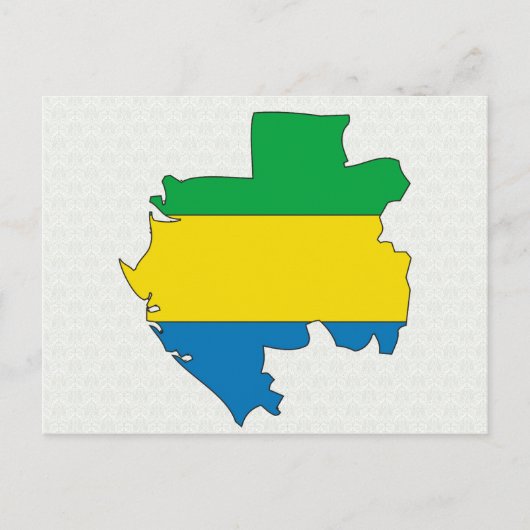 Postale Gabon Carte Drapeau pleine taille (Devant)
