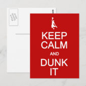 Postale Garder Calm & Dunk It carte postale, personnaliser (Devant / Derrière)