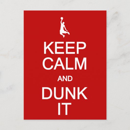 Postale Garder Calm & Dunk It carte postale, personnaliser (Devant)
