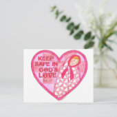 Postale Gardez la sécurité dans les Dieux Aimer Carte Post (Debout devant)