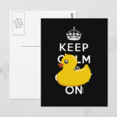 Postale Gardez le calme et continuer sur la carte Humour e (Devant / Derrière)