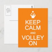 Postale Gardez le calme et la volée sur carte postale, per (Devant / Derrière)