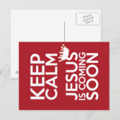 Postale "Gardez le calme Jésus arrive bientôt" - Carte pos (Devant / Derrière)