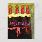 Postale Gâteau au Chocolat Joyeux Anniversaire | Carte pos (Devant)