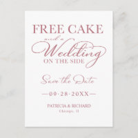 Gâteau gratuit et un mariage en prime carte de sav