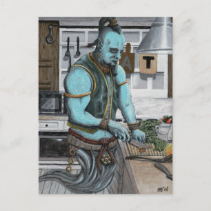 Postale Genie Cuisine Cuisine Magique Imaginaire Art Carte