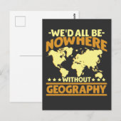 Postale Géographie Carte du monde Planète géographique Géo (Devant / Derrière)