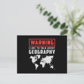Postale Géographie Professeur Funny Carte Continents Cadea (Debout devant)