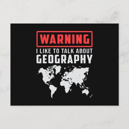 Postale Géographie Professeur Funny Carte Continents Cadea (Devant)