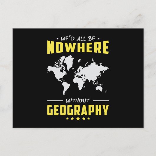 Postale Géographie Professeur Funny Monde Continents Carte (Devant)