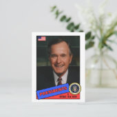 Postale George H.W. Carte Bush Baseball (Debout devant)