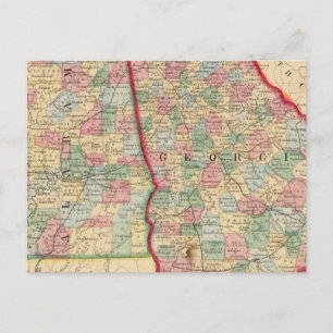 Postale Géorgie, Alabama Carte par Mitchell