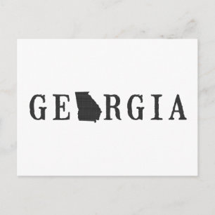 Postale Géorgie Carte en forme de lettre État Word Art noi
