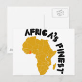 Postale Ghana, la meilleure carte d'Afrique (Devant / Derrière)