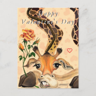 Postale Giraffe romantique Drôle carte Saint Valentin