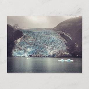 Postale Glacier de l'Alaska foncé et dramatique   Carte po