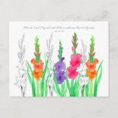 Postale Gladiola Scripture Psaumes 103 Carte de prière (Devant)