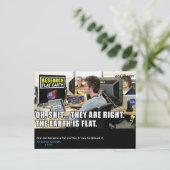 Postale #GLOBEXIT CARTE RFE (Collection Flat Earth 2017) (Debout devant)