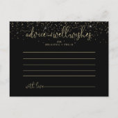 Postale Gold Confetti Fancy Script Mariage carte conseil (Devant)