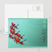 Postale Goldfish Jinyu 金 carte 鱼 (Devant / Derrière)