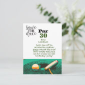 Postale Golf 30e fête d'anniversaire enregistrer la carte  (Debout devant)