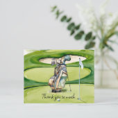 Postale Golf Bag carte de remerciements terrain de golf aq (Debout devant)