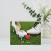 Postale Golf carte balle de golf avec amour (Debout devant)