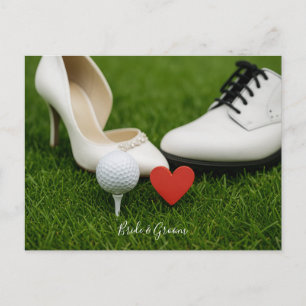 Postale Golf carte balle de golf avec amour