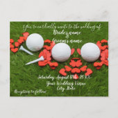 Postale Golf carte balle de golf avec amour (Devant)