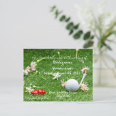 Postale Golf Carte de golf balle de golf sur vert (Debout devant)