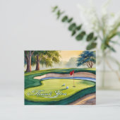 Postale Golf Carte de remerciements couleur aquarelle (Debout devant)