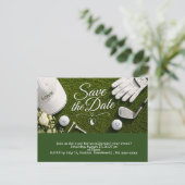 Postale Golf carte de sauvegarde de date pour mariage (Debout devant)