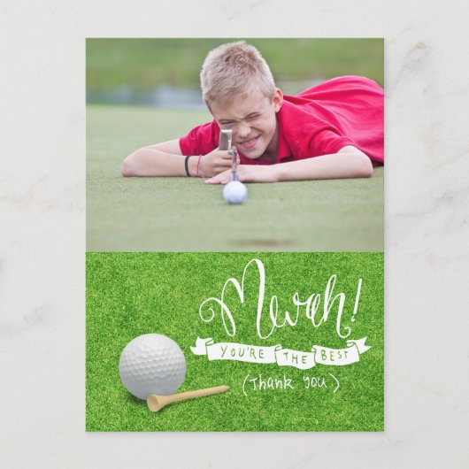 Postale Golf Créez votre propre carte de remerciement (Devant)