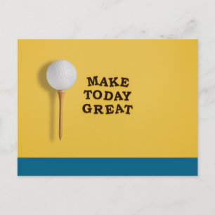 Postale Golf Faites aujourd'hui grande carte de voeux