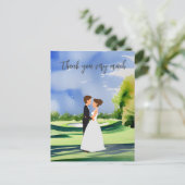 Postale Golf mariage Carte de remerciements pour golfeur (Debout devant)