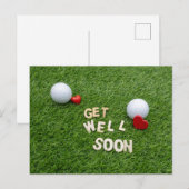 Postale Golf Obtenez bientôt une carte avec golf, balle et (Devant / Derrière)