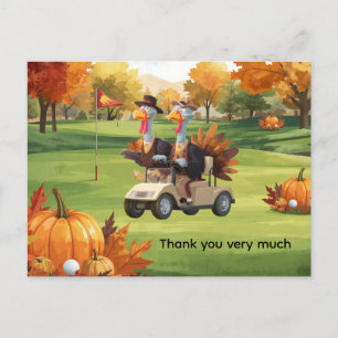 Postale Golf Thanksgiving carte de remerciements de voeux