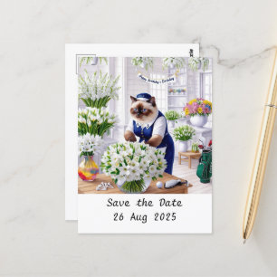 Postale Golfer CAT Anniversaire Carte d'invitation